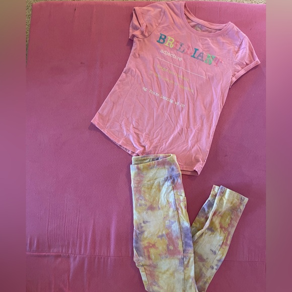 Girls outfit sz L - leggings tshirt - art class and wonder nation - Picture 2 of 11